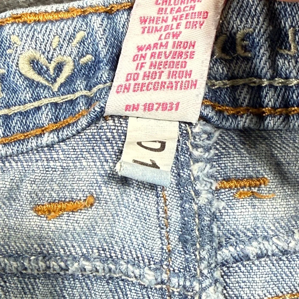Justice Girls Light Wash Denim‎ Jeans Size 14 Regular Stretch Blue Regular Fit